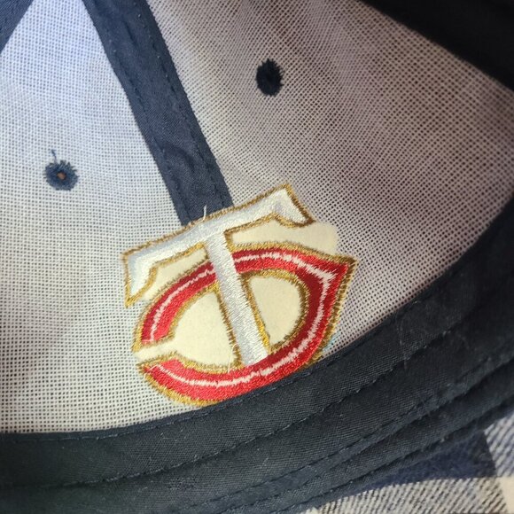 Plaid Bomber Fleece Winter Hat Ear Flaps Minnesota Twins Pepsi Snapback MLB - Picture 7 of 15